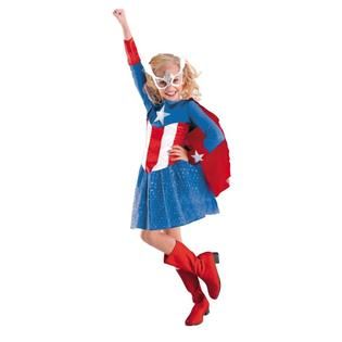 Girls Captain America Daughter Halloween Costume   Seasonal