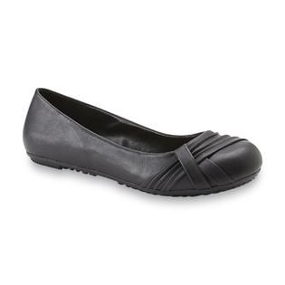 Route 66 Womens Sheila Black Pleated Flat   Clothing, Shoes & Jewelry