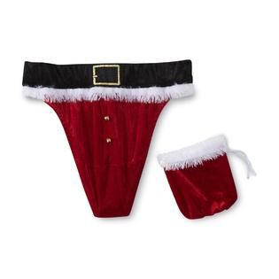 Joe Boxer Mens Christmas Thong Underwear & Gift Bag   Santa Claus