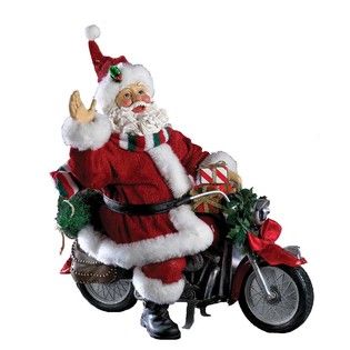 Kurt S. Adler Kurt Adler 10 Fabriche Motorcycle Santa Christmas