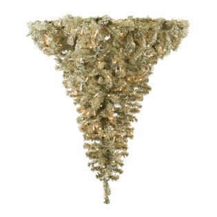 Vickerman 3.5 x 42 Antique Champagne Ceiling Tree with 250 Clear