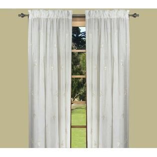 Ricardo Trading  Zurich Embroidered Sheer Panel 52W x 72L Ivory