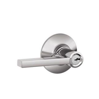 Schlage Latitude Bright Chrome Keyed Entry Lever F51A LAT 625