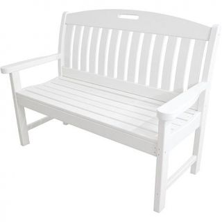 All Weather Avalon Porch Bench   White   7769421