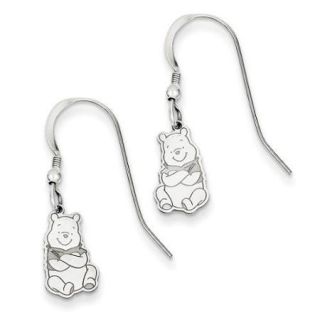 Sterling Silver Disney Winnie the Pooh Dangle Wire Earrings