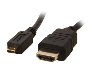 HDM MICROBB3BK 3 ft. Black High Speed Micro HDMI to HDMI Cable with Gold Plated Connector   HDMI Cables