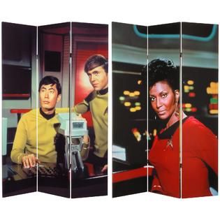 Oriental Furniture 6 ft. Tall Double Sided Star Trek Sulu, Chekov, and