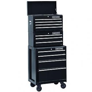 Craftsman 26 in. 3 Drawer Heavy Duty Ball Bearing Middle Chest   Black