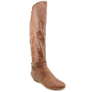 Madden Girl Womens Zilch Cognac Over the Knee Fashion Boots