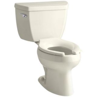 KOHLER Wellworth Classic 2 Piece 1.6 GPF Single Flush Elongated Toilet in Biscuit K 3505 96