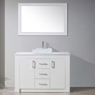 Tavian 48 Single Bathroom Vanity Cabinet Set with Mirror