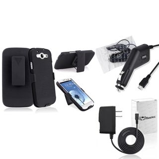 BasAcc Holster/ Travel/ Car Charger for Samsung Galaxy S3/ S III