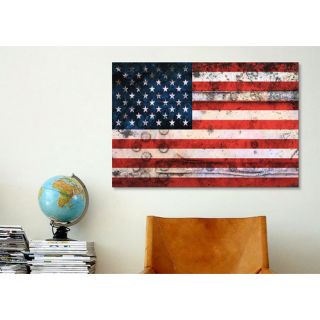 Flags U.S.A. Grunge Metal Graphic Art on Canvas