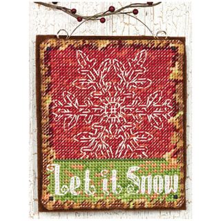 Dimensions "Let It Snow" Ornament Counted Cross Stitch Kit, 3 1/2" x 4 1/4"
