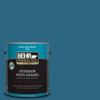BEHR Premium Plus 1 gal. #M480 7 Ice Cave Satin Enamel Exterior Paint 934001