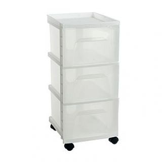 Homz 3 Drawer Medium White Cart   Home   Storage & Organization