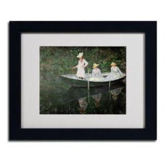 Trademark Fine Art 11 in. x 14 in. The Boat at Giverny Matted Black Framed Wall Art BL01179 B1114MF