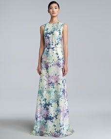 Erdem Jane Long Floral Print Dress