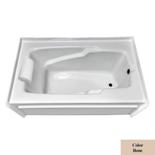 Laurel Mountain Mercer VI 72 in L x 36 in W x 21.5 in H Bone Acrylic Rectangular Skirted Air Bath