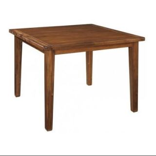 Ashley D58632 Shallibay Square Counter Height Table with Solid Wood Top Tapered Legs and Acacia Veneer in Medium
