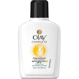 Olay Complete All Day Face Moisturizer with Sunscreen SPF 15 Sensitive Skin, 4 fl oz