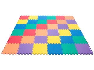 eWonderWorld Non Toxic Rainbow (6 Colors) Wonder Mats: Extra Thick 36 Pieces FREE MYSTERY GIFT