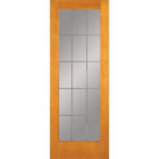 Feather River Doors 36 in. x 80 in. 15 Lite Illusions Woodgrain Unfinished Pine Interior Door Slab EN15013068G605