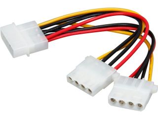 Tripp Lite P920 006 6" Internal Power Y Splitter Dual Drive Cable (4Pin Male to 2x 4Pin SOK)
