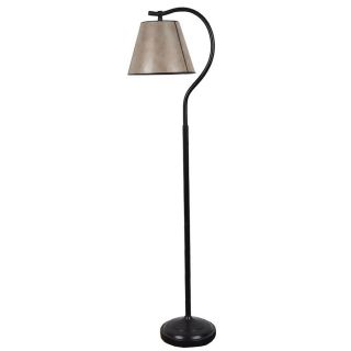 57.5 in Bronze  Standard Shaded Indoor Floor Lamp with Mica Shade