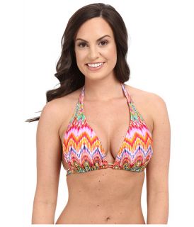 Luli Fama Sunkissed Laughter D/DD Cup Triangle Halter Top Multicolor