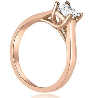AMCOR 0.35 Cttw Princes Cut 18K Rose Gold Engagement Ring alternate
