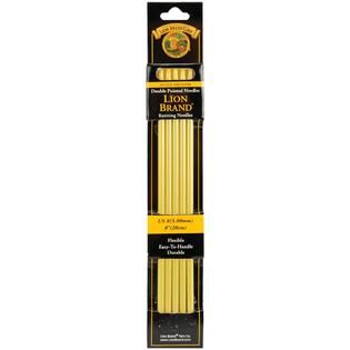 Lion Double Point Knitting Needles 8 5/Pkg Size 8 5.00mm Yellow