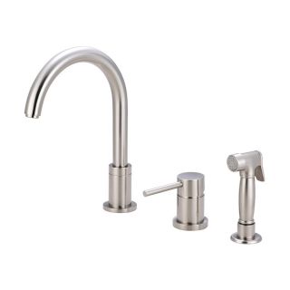 Pioneer Industries Motegi Brushed Nickel 1 Handle High Arc Kitchen Faucet with Side Spray