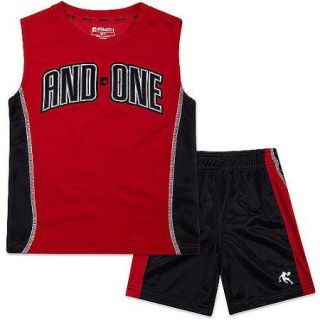 AND1 Baby Toddler Boy Athletic Graphic Tank and Shorts Outfit Set