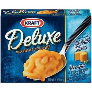 Kraft Dinners Deluxe w/Original Cheddar Cheese Sauce 2% Milk Macaroni & Cheese Dinner, 14 oz