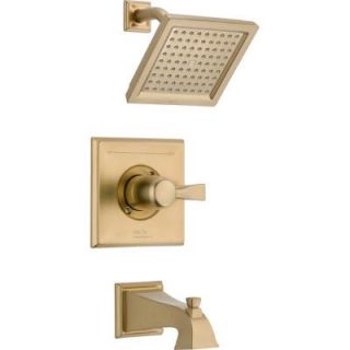 Delta Dryden 1 Handle 1 Spray Tub and Shower Faucet Trim Kit in Champagne Bronze (Valve Not Included) T14451 CZ