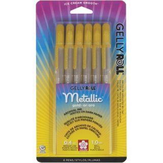 Gelly Roll Metallic Pens 6/Pkg Gold   16968302  