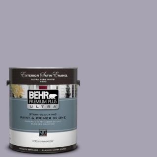 BEHR Premium Plus Ultra 1 gal. #N560 3 Luxe Lilac Satin Enamel Exterior Paint 985401