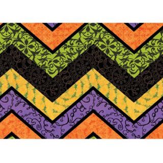 Halloween Chevron, Multi Color, 43/44" Wide, Fabric by the Yard