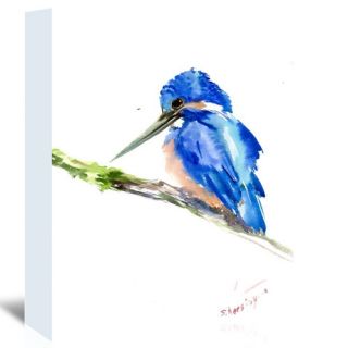 Kingfisher Painting Print on Wrapped Canvas by Americanflat