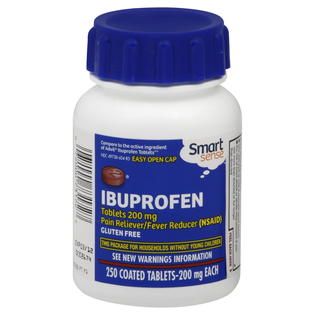 Smart Sense Ibuprofen, 200 mg, Coated Tablets, 250 tablets   Health