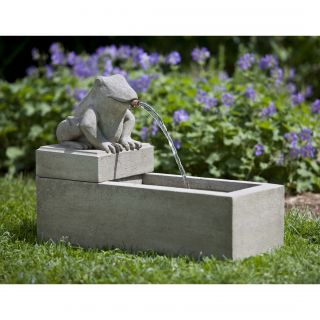 Campania International, Inc Frog Plinth Cast Stone Fountain