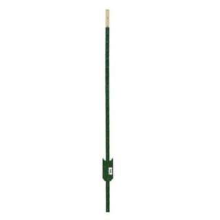 Everbilt 1.5 in. x 1.5 in. x 6 ft. Heavy Duty Steel Green Painted Fence T Post 901176EB
