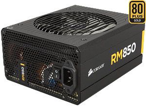 CORSAIR RM Series RM850 850W ATX12V v2.31 and EPS 2.92 80 PLUS GOLD Certified Full Modular Active PFC 80 Plus Gold RoHS WEEE Modular ATX12V & EPS12V Power Supply Power Supply
