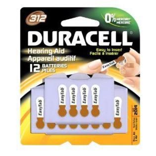 Duracell  Easytab Hearing Aid, Size 312 Battery, 12 Count
