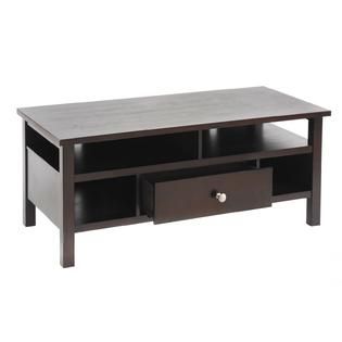 Bay Shore Collection Flat Screen/Tube TV Stand with Drawer   Black Bay