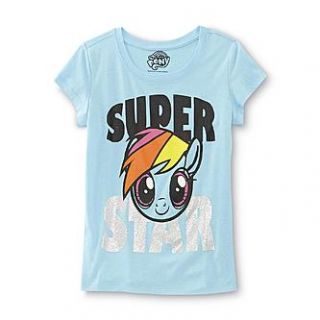 My Little Pony Girls Glitter Graphic T Shirt   Rainbow Dash   Kids