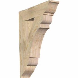 Ekena Millwork 6 in. x 36 in. x 28 in. Douglas Fir Olympic Traditional Rough Sawn Bracket BKT06X28X36OLY01RDF