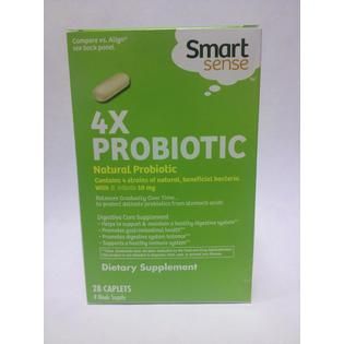 Smart Sense 4x Natural Probiotic 28 Caplets   Health & Wellness