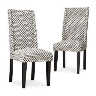 Charlie Modern Wingback Dining Chair   Set of 2